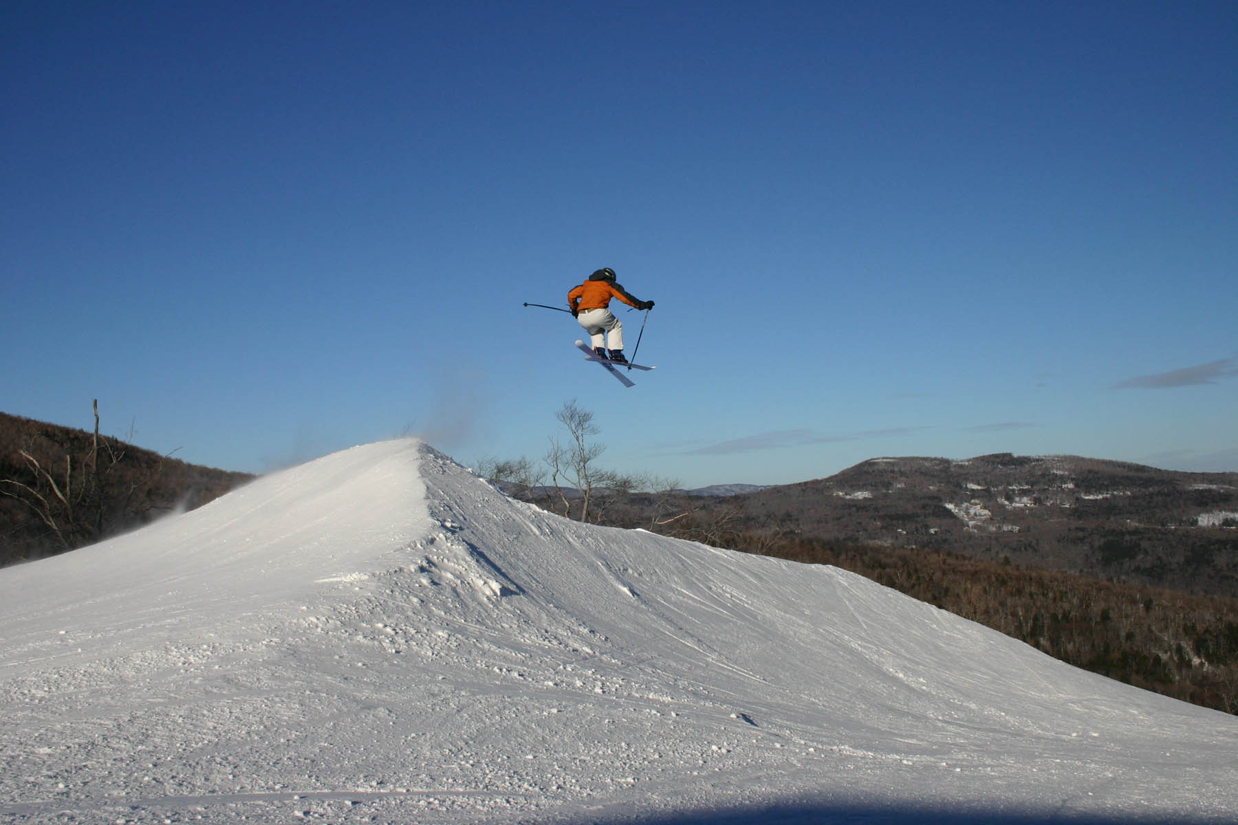 Skier Hitting Spine in Sugerbush Vermont